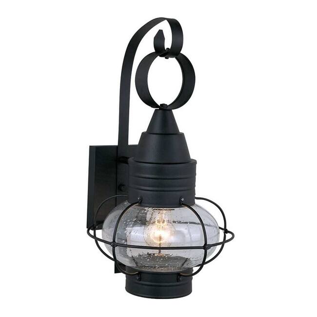 Roseto Thiago 1 Light Outdoor Wall Sconce - 10 Inches Wide - Textured Black