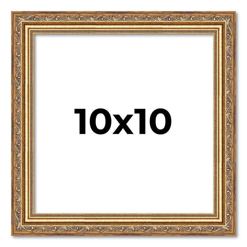 10x10 Frame Red Solid Wood Picture Frame Width 1.75 Inches | Interior Frame Depth 1 13/16 Inches
