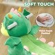 preview thumbnail 4 of 8, 6V Electric Ride-On Triceratops Toy with Music & PU Wheels for Toddlers - Green