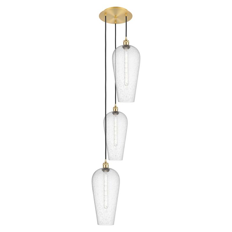Innovations Lighting Endless Possibilities Ballston - Chelsea - 3 Light 15" Cord Hung Multi Pendant - Satin Gold/Seedy