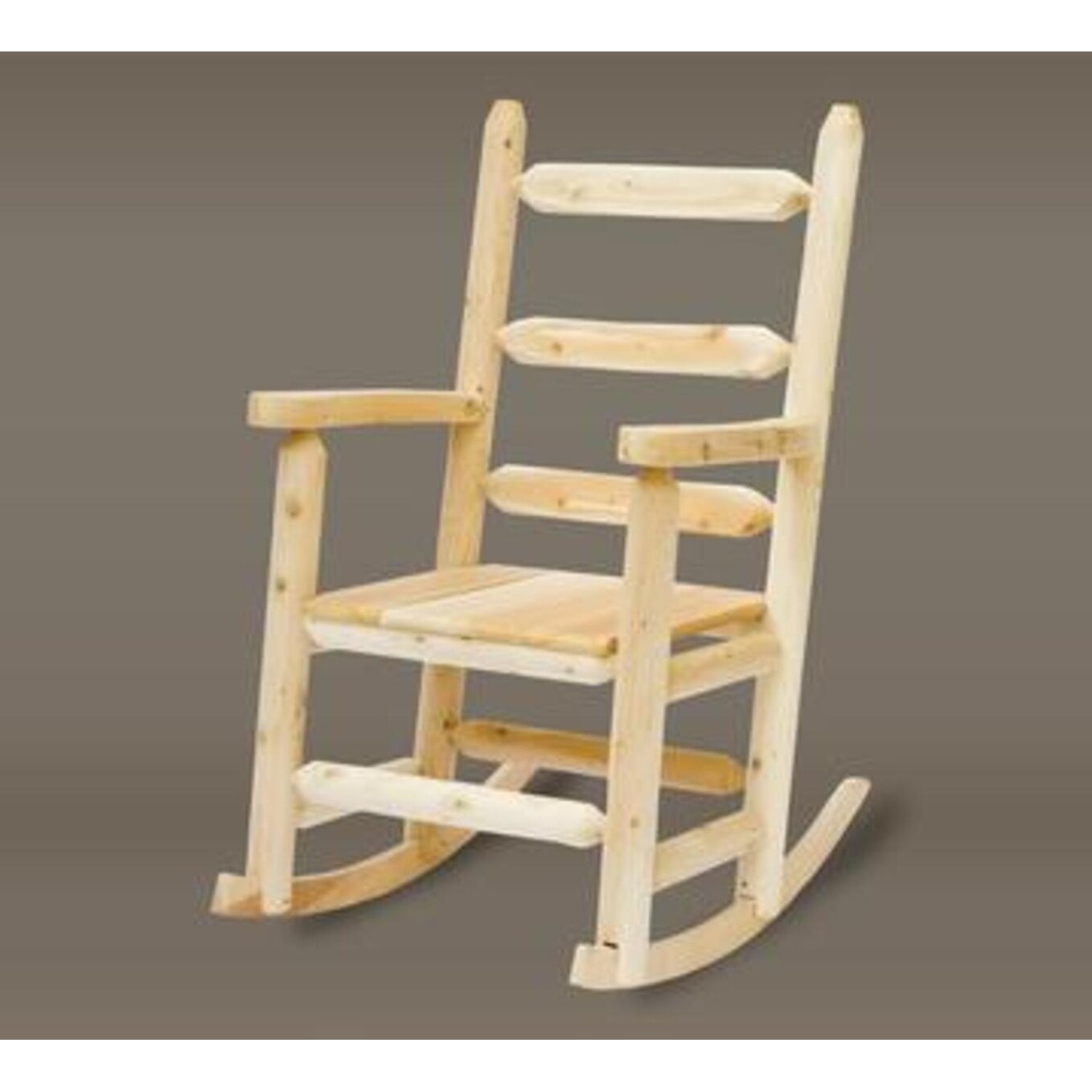 Shop 44 Handcrafted Natural Cedar Outdoor Patio Ladder Back Rocking Chair Brown Overstock 16610182