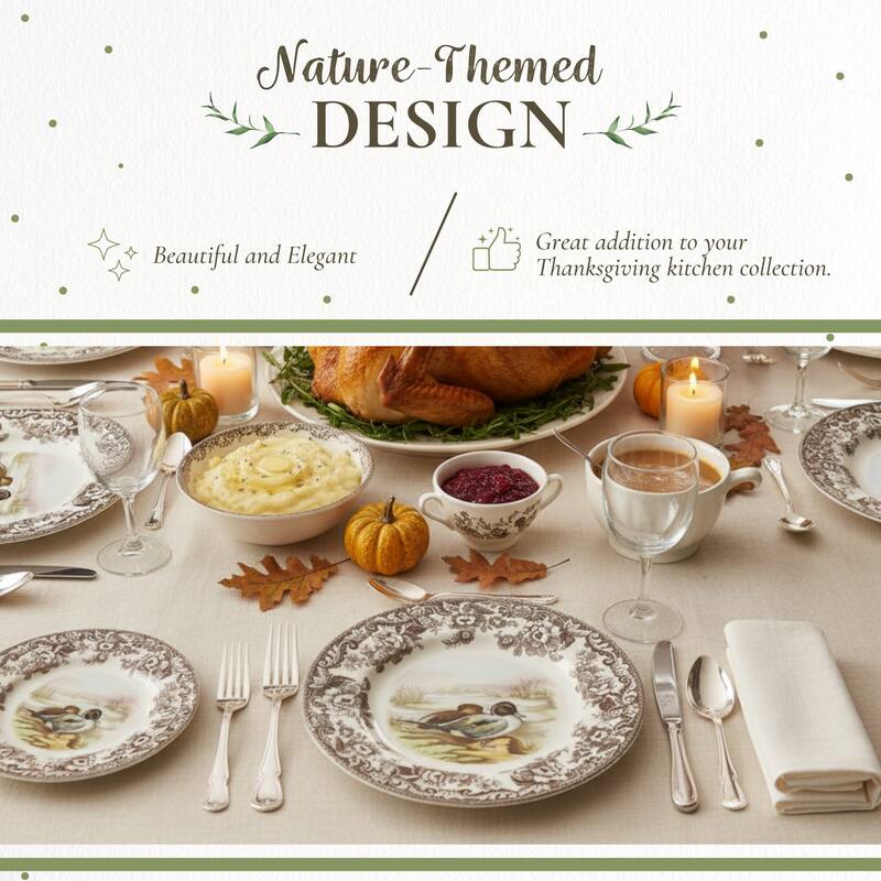 Spode Woodland Dinner Plate Birds Motif - 10.5