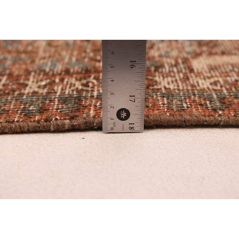 ECARPETGALLERY Hand-knotted Antalya Vintage Copper Wool Rug - 7'0 x 10'1