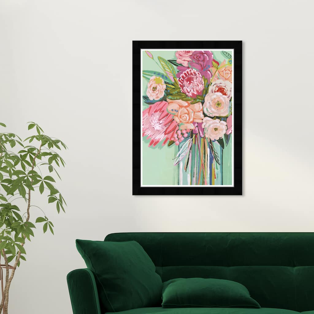 Wynwood Studio Prints Floral and Botanical Springtime Florals Pink and Modern & Contemporary Wall Art Canvas Print