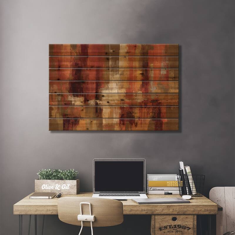Castanets Print On Wood by Silvia Vassileva - Multi-Color