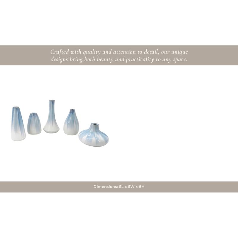 Modern Ceramic Coastal Inspired Vases with Sculptural Twisted Design