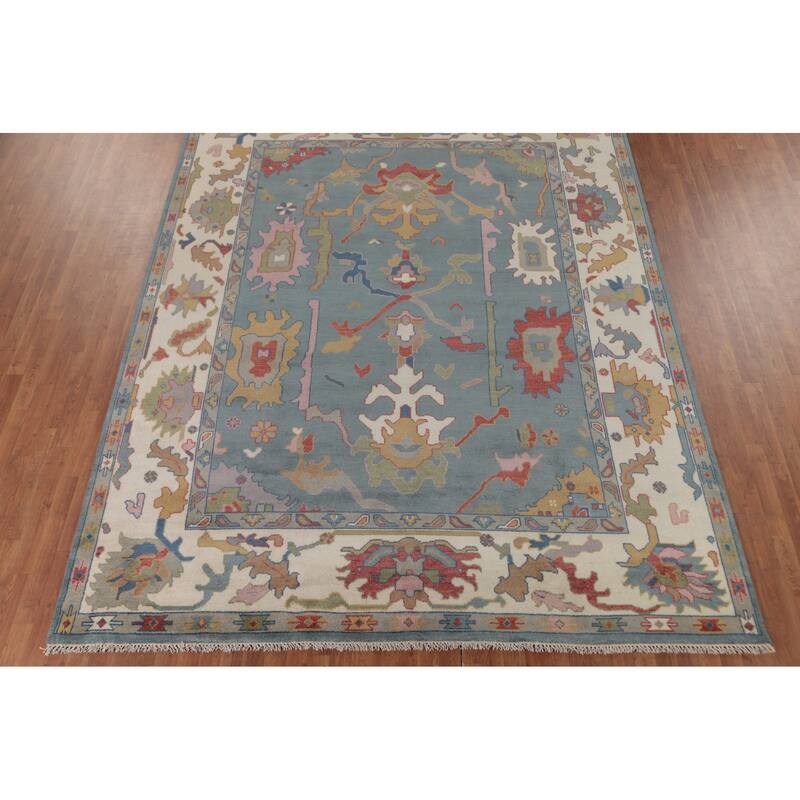 Oushak Oriental Area Rug Handmade Bedroom Wool Carpet - 9'2"x 11'8"