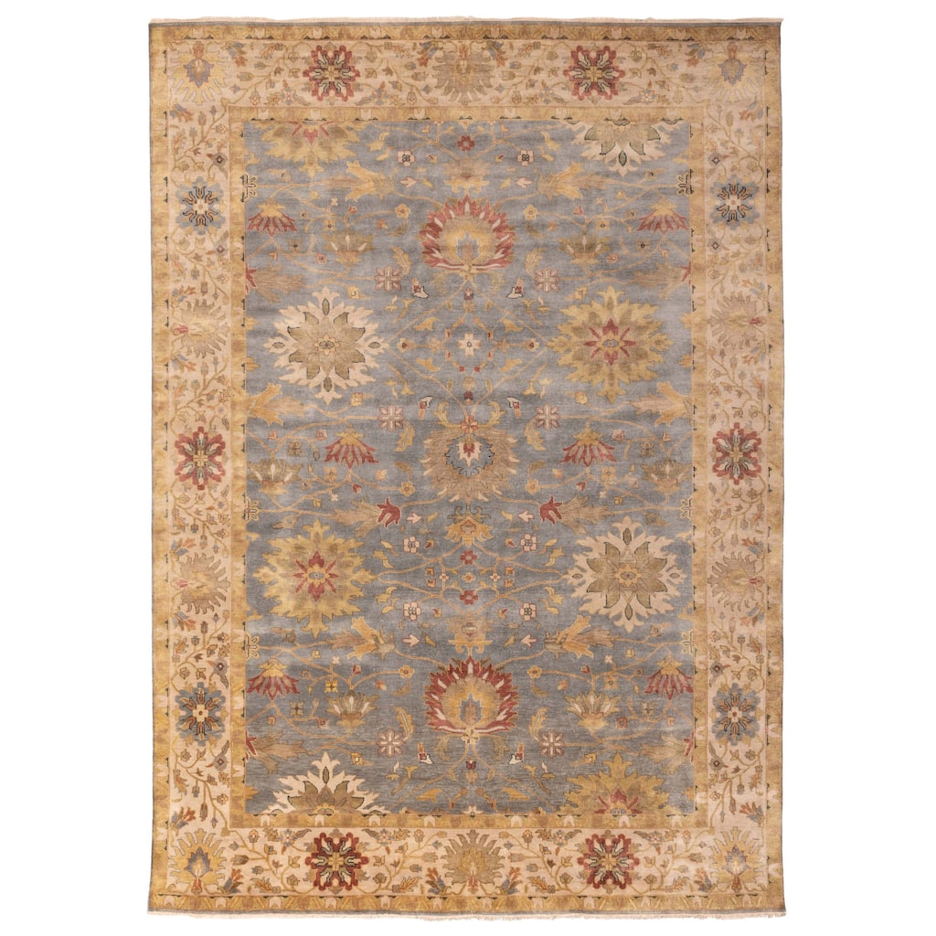 ECARPETGALLERY Hand-knotted Jules Serapi Light Denim Blue Wool Rug - 9'11 x 13'10
