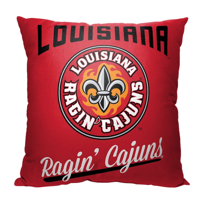 NCAA Sun Belt Conference Alumni 18 Inch Throw Pillow - 18" x 18" - Louisiana Ragin' Cajuns