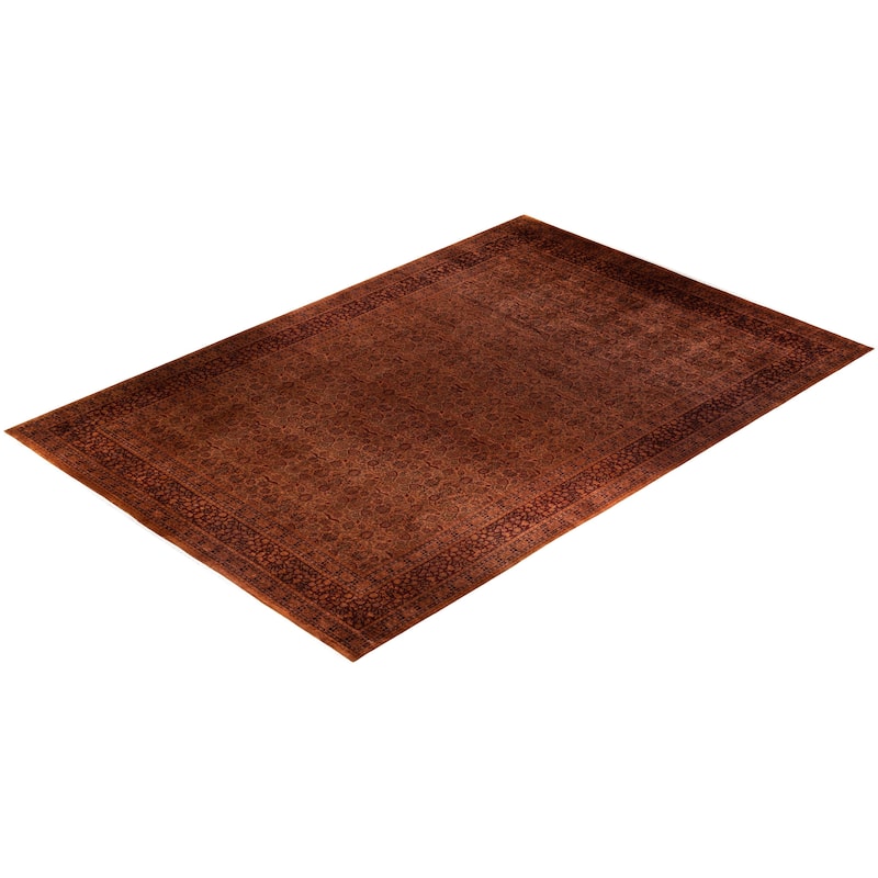 Overdyed, One-of-a-Kind Hand-Knotted Area Rug - Gold - 11' 10" x 17' 7"