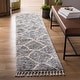 preview thumbnail 2 of 16, SAFAVIEH Berber Fringe Shag Mercedes Trellis Rug 2' x 8' Runner - Grey/Cream - Runner