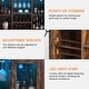 preview thumbnail 18 of 18, Wine Bar Cabinet with LED Light - 15.7"D x 47.2"W x 34.61"H
