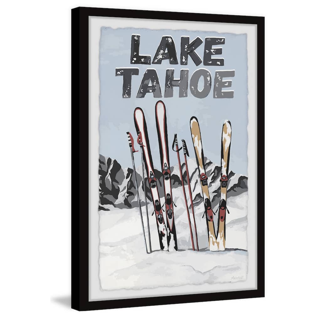 'Winter in Lake Tahoe' Framed Painting Print