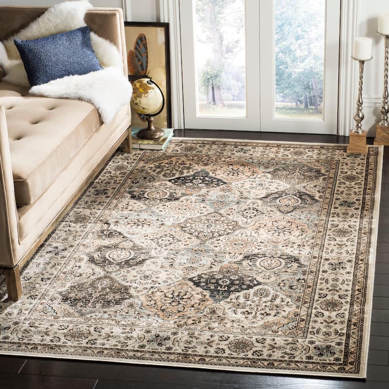 SAFAVIEH Persian Garden Cateluta Vintage Boho Oriental Viscose Rug - 4' x 5'3" - Multi/Ivory - Rectangle