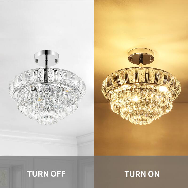 GetLedel 3-Light Empire Crystal Chandelier
