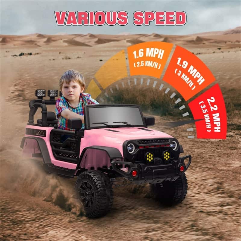 Kids Ride-On Car SUV Design with 2 Motors and Shock-Absorbing Wheels Remote Control - 39.4" L x 24.8" W x 25.6" H