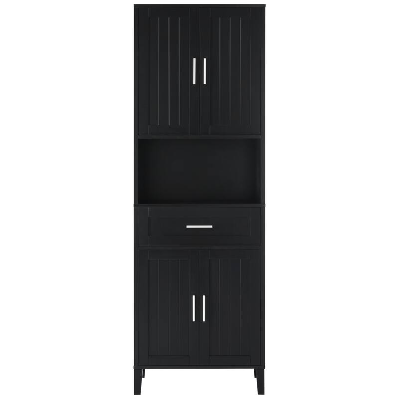 71" Tall Bathroom Storage Cabinet with Soft-Close Doors