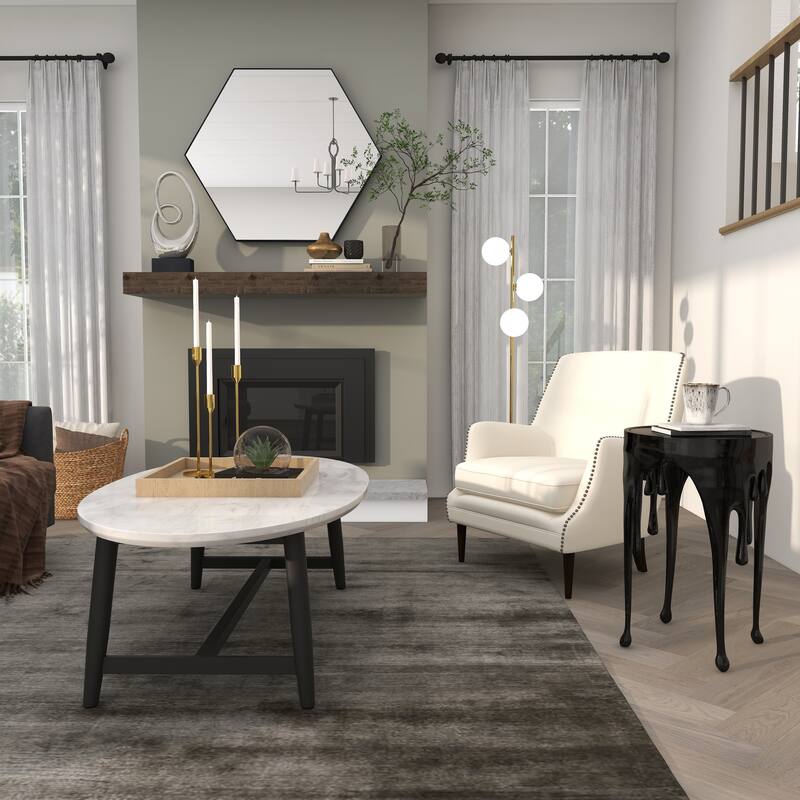 Aluminum Metal Accent, Console, and Coffee Table Collection with Drip Melting Design and Smoke Shaded Glass Top Multiple Colors