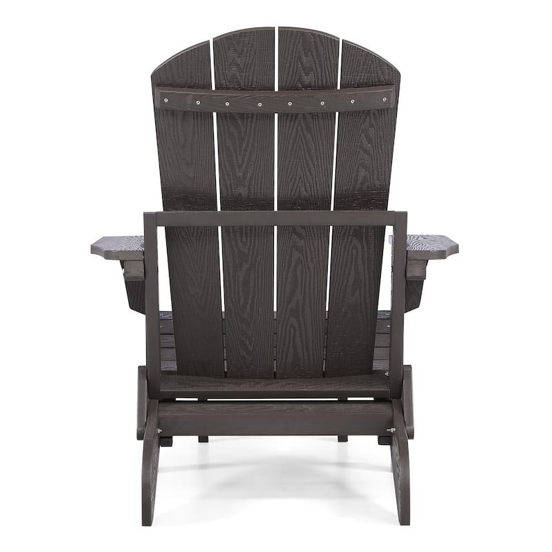 Hurley Folding Poly Adirondack Chair with Pull-out Ottoman (Set of 2)