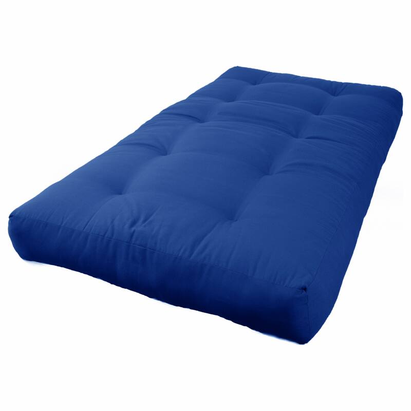 8-inch Thick Twill Futon Mattress (Twin, Full, or Queen) - Royal Blue - Twin