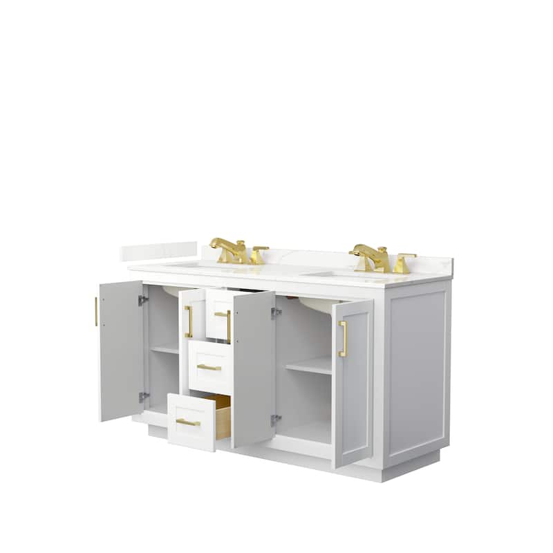 Miranda 60-inch Double Vanity, Quartz Top