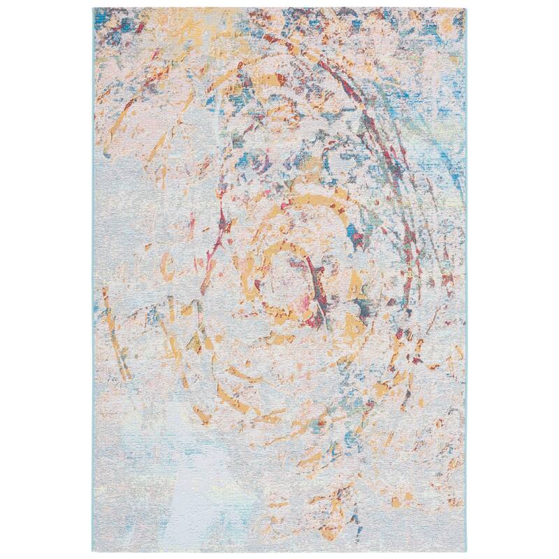 SAFAVIEH Barbados Ninel Modern Abstract Waterproof Patio Backyard Rug