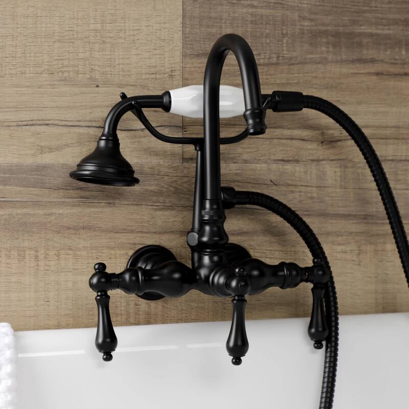 Kingston Brass Aqua Vintage Wall Mounted Clawfoot Tub Filler with
