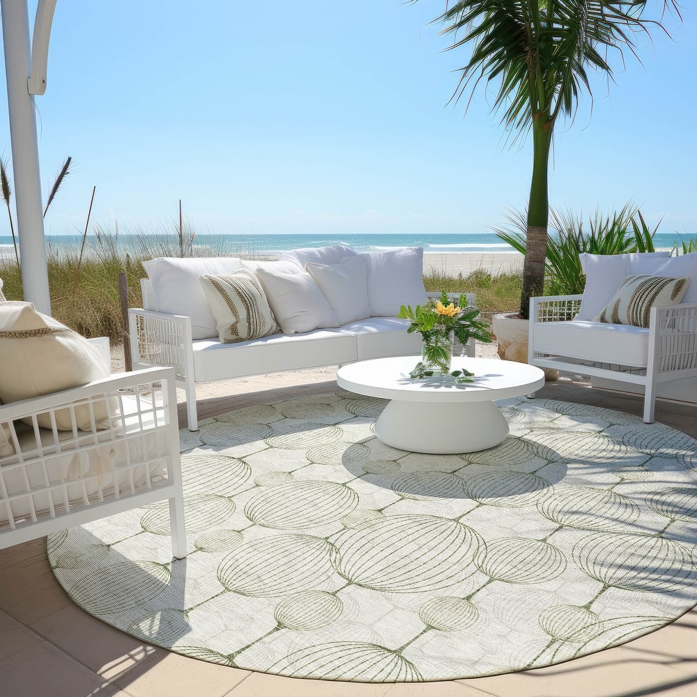 Machine Washable Indoor/ Outdoor Chantille Modern Decor Rug