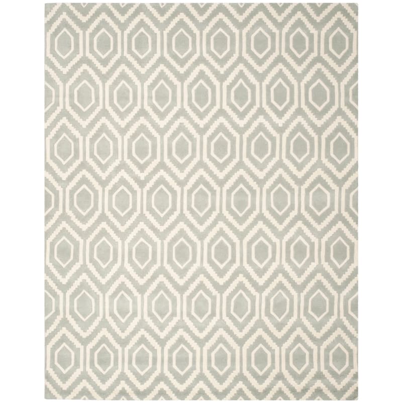 SAFAVIEH Handmade Chatham Altrud Moroccan Modern Wool Rug - 11' x 15' - Grey/Ivory