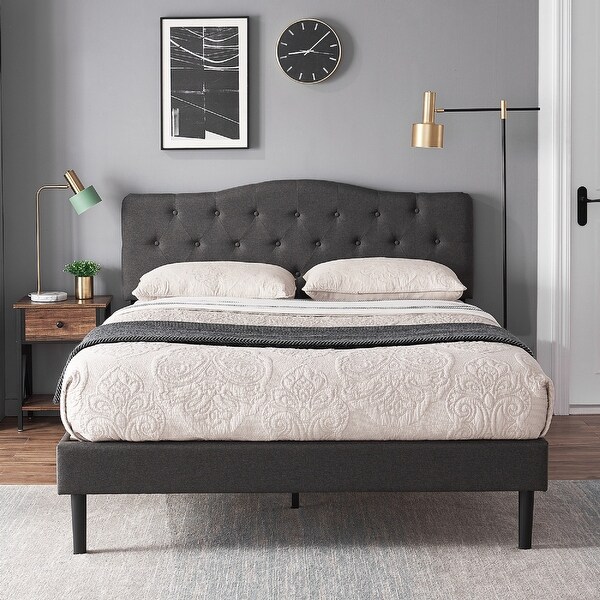 Vecelo Modern Fabric Adjustable Headboard - Queen/Full/Twin Size. Opens flyout.