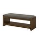 preview thumbnail 3 of 20, 47" Accent Bench with Lower Shelf Shoe Rack, Padded Seating Bench, Bed End Bench with Storage, Removable Cushion