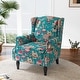 preview thumbnail 72 of 80, Mid-Century Modern Linen/ Vegan Leather Wing Back Accent Chair