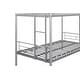 preview thumbnail 10 of 13, Silver Twin over Twin Metal Bunk Bed with Safety Guardrail