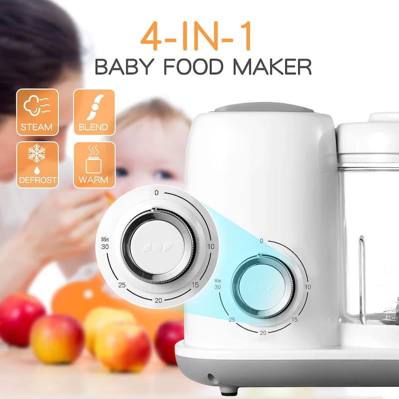 4-in-1 Mini Baby Food Maker Food Processor Blender Cook healthy Toddler Feeding