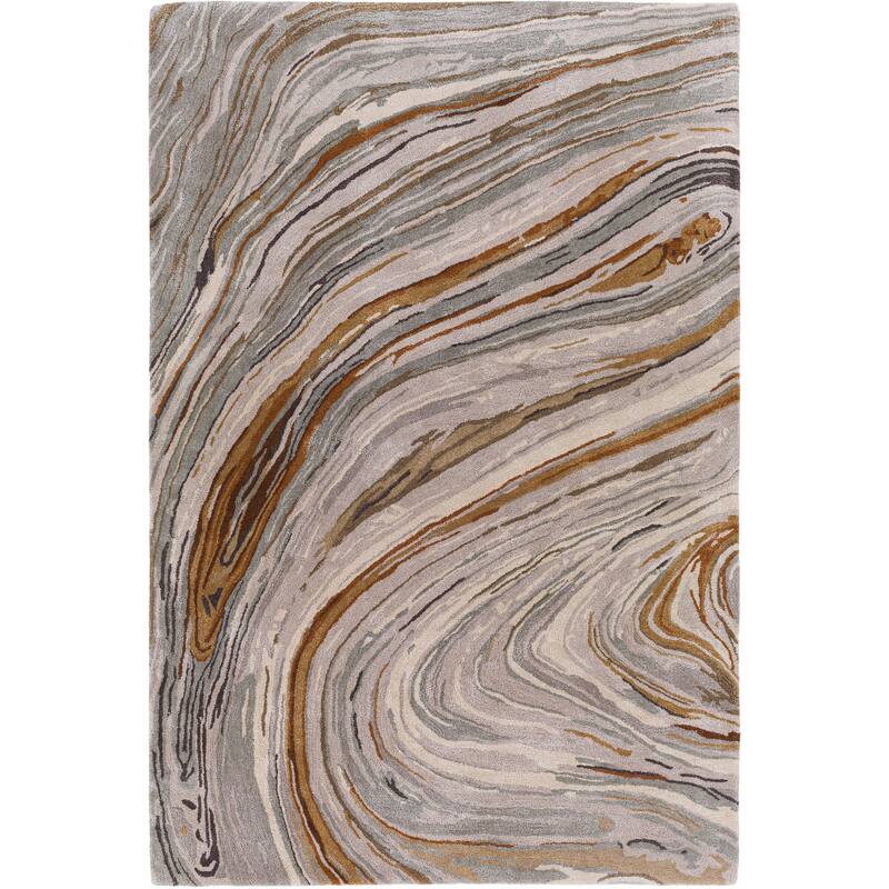 Artistic Weavers Communite Modern Wool/Viscose Hand-Tufted Area Rug - Dark Brown - 12' x 18'