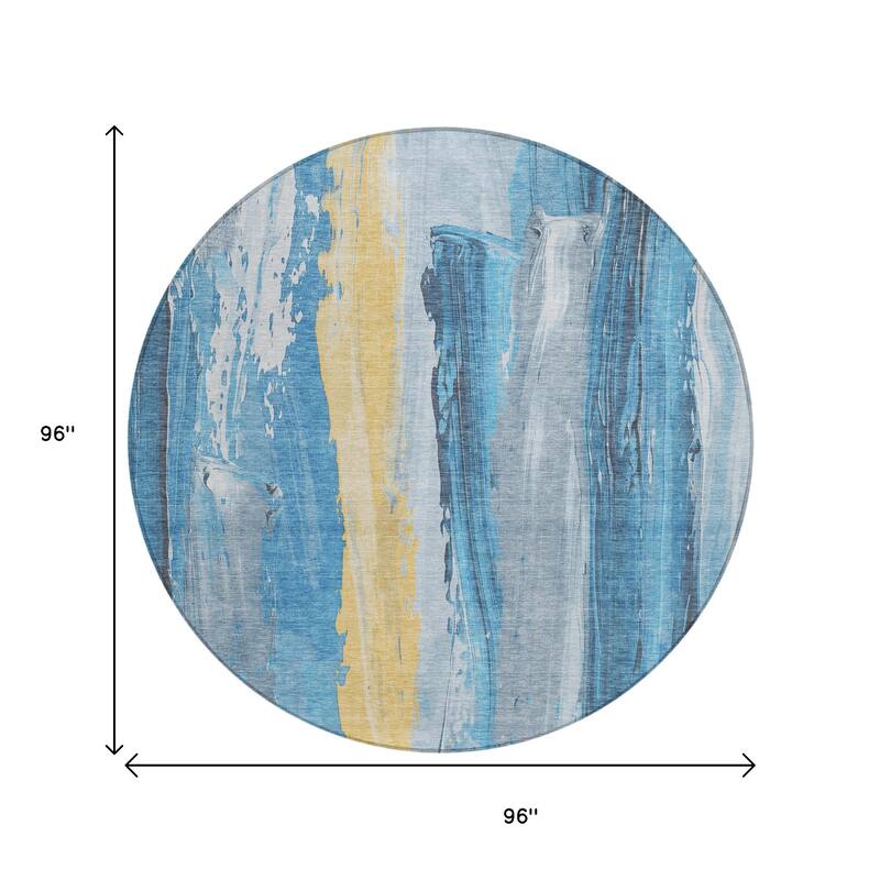 HomeRoots Abstract Transitional Rectangle Outdoor Rug