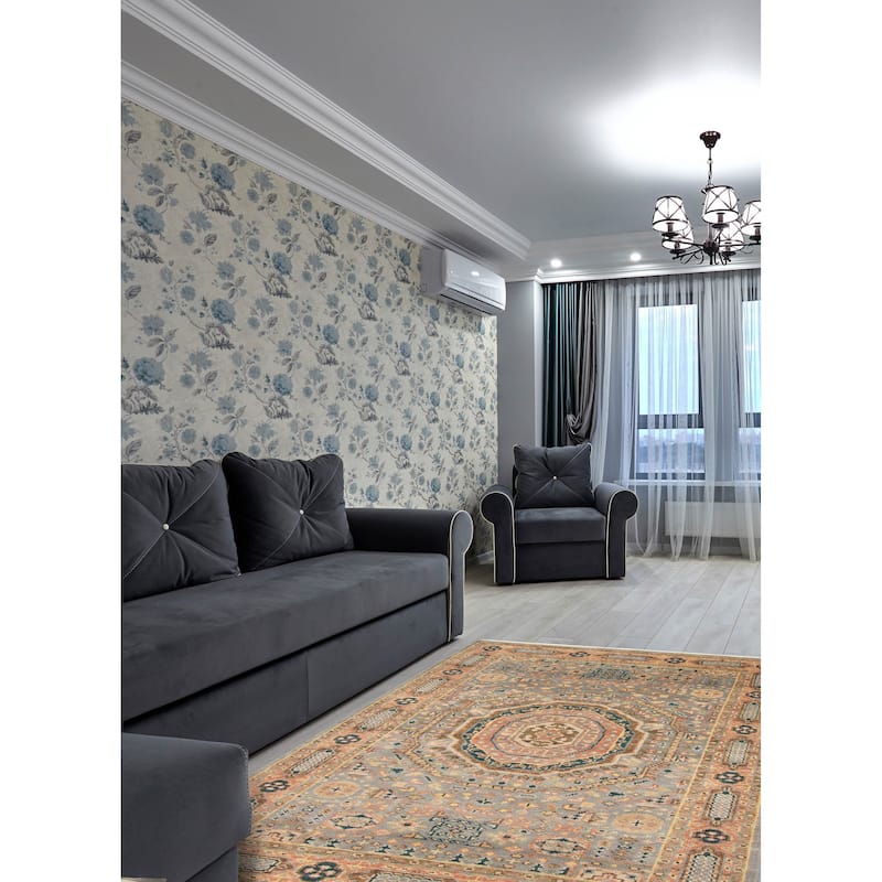 ECARPETGALLERY Hand-knotted Jules Serapi Grey Wool Rug - 6'0 x 9'0