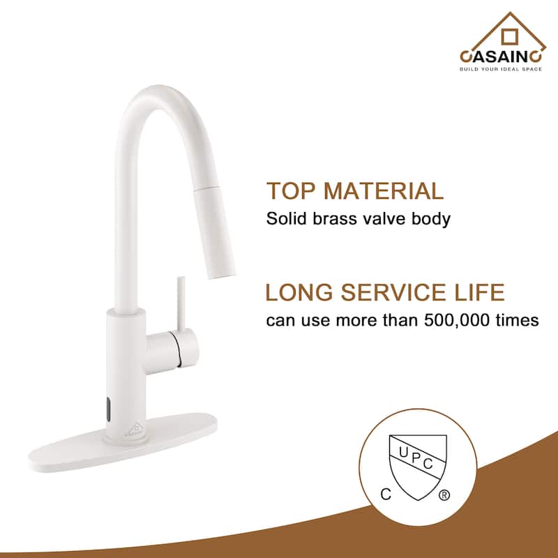 Pull Down Sprayer Kitchen Faucet with Infrared Sensor