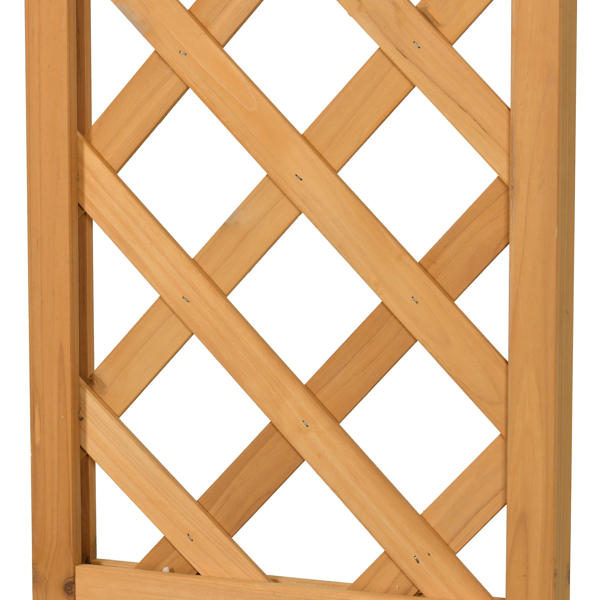 Moasis Outdoor Wood Planter Box with Arch Trellis