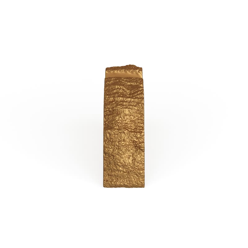 CosmoLiving by Cosmopolitan Gray Polystone Geode Decorative Bookends with Gold Detailing (Set of 2)