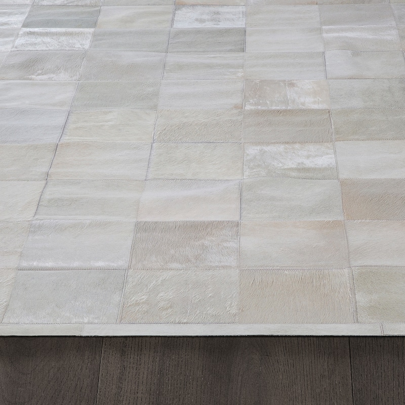 Ben Soleimani South American Cowhide Tile Hand Woven Rug