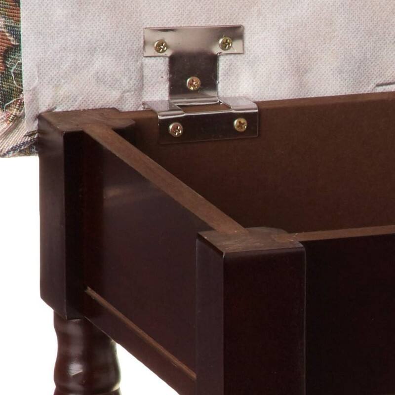 Foot Stool 13.2"D x 17.84"W x 5.12"H Cherry