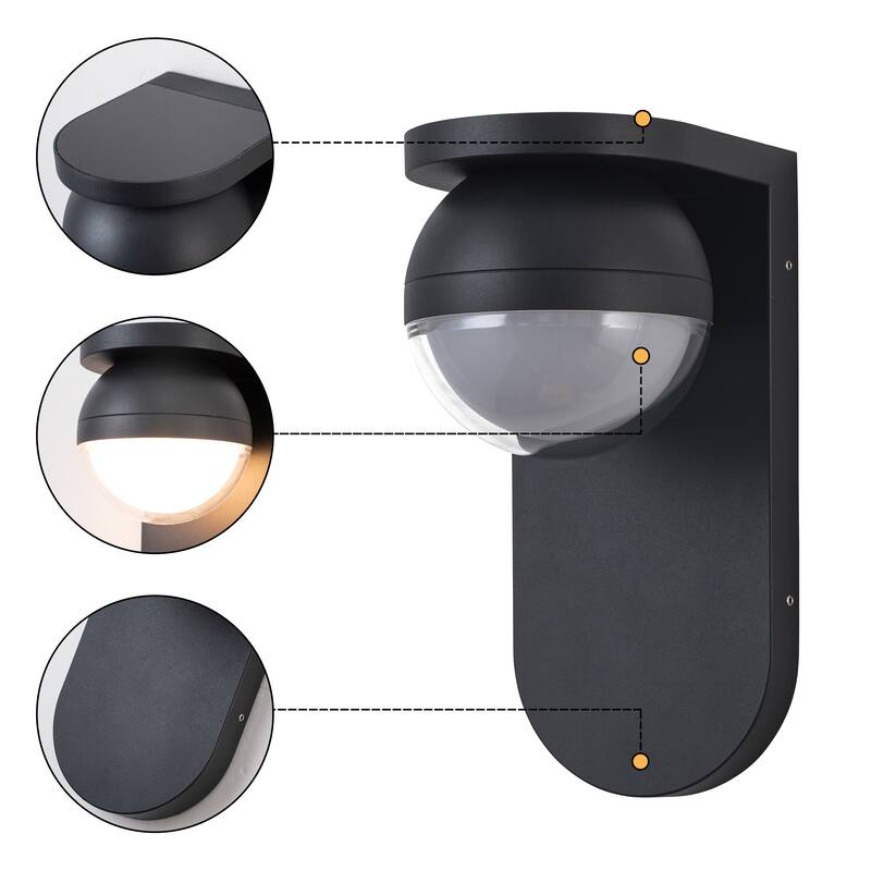 C Cattleya 3000K Integrated LED Alumi9num Outdoor Wall Sconce