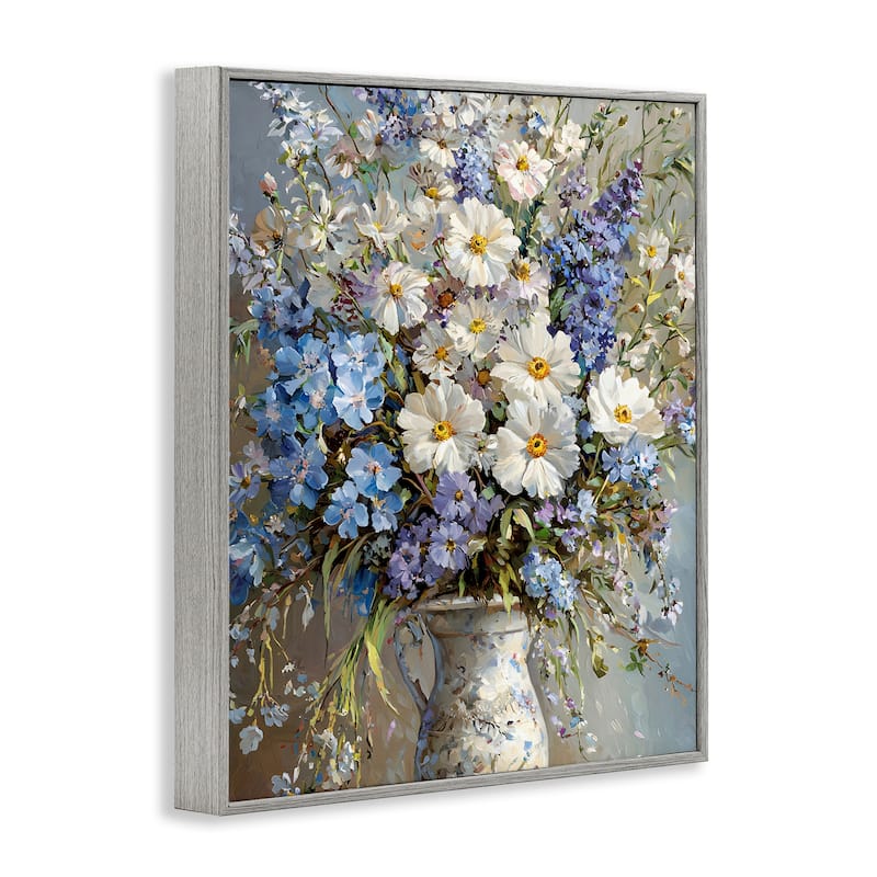 Stupell Flowers in Chinoiserie Vase Framed Giclee Art Design By Franklyn Gregory