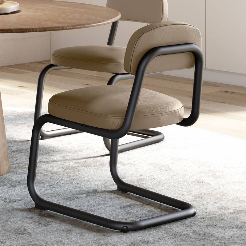Amisco Flynn Upholstered Dining Chair with Metal Base