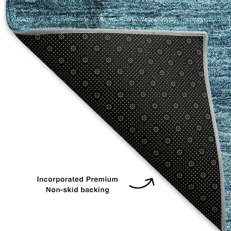 Premium Washable Super Soft Ombre Stripes Mayfield Rug