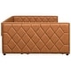 preview thumbnail 7 of 24, Full XL Size Faux Leather Daybed with Trundle and LED