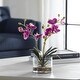preview thumbnail 3 of 3, Uttermost 60220 Glory Orchid 13" Tall Glass Faux Flora Planter