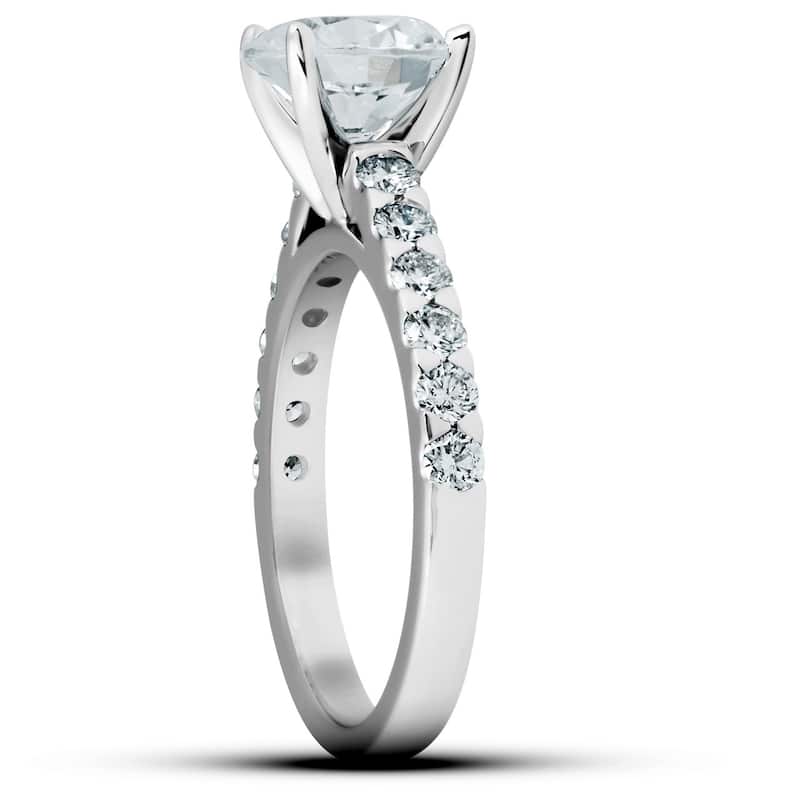 2.27Ct Diamond Engagement Matching Wedding Ring Set White Gold Lab Grown