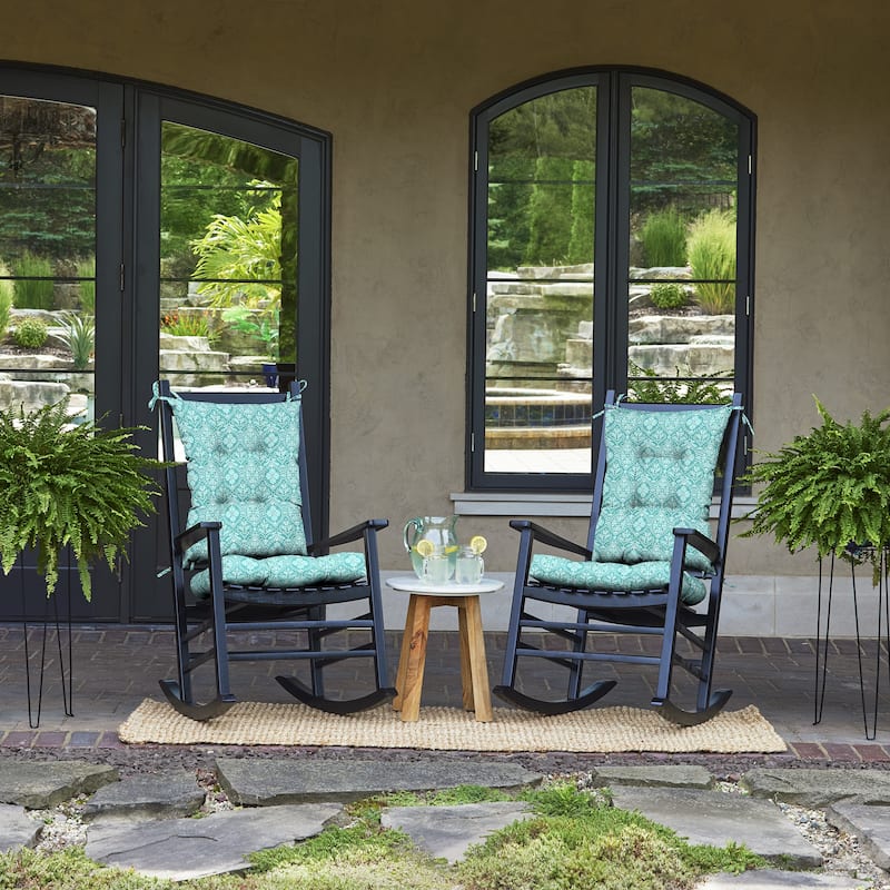 ARDEN Plush Indoor/Outdoor Rocking Chair Cushion Set